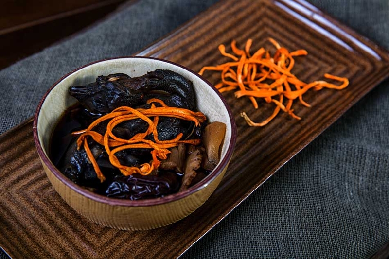 cháo đông trùng hạ thảo khô với thảo dược