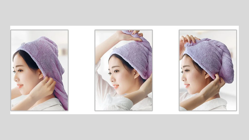 Hướng dẫn cách quấn khăn trùm đầu đơn giản để tóc nhanh khô sau gội đầu 3