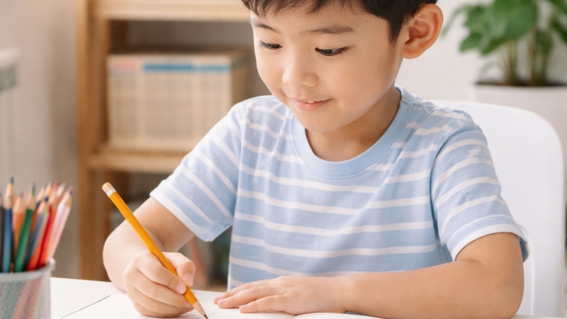 Cha mẹ nên bắt đầu dạy con học bằng việc hướng dẫn tư thế ngồi chuẩn