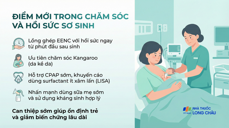Có nhiều điểm mới trong quy trình chăm sóc và hồi sức cho trẻ sơ sinh