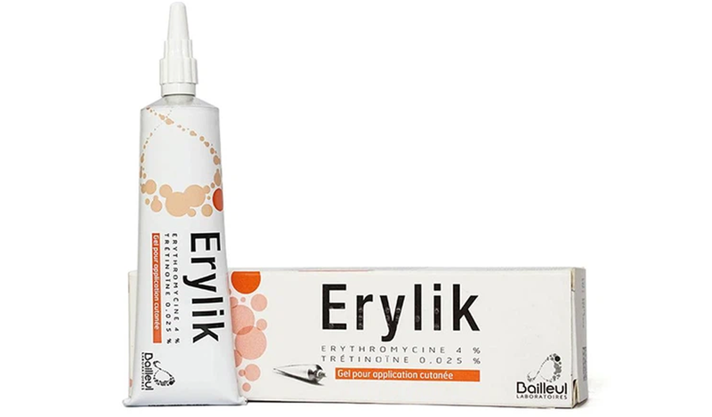 Thuốc trị mụn trứng cá&nbsp;erylik có thành phần kết hợp giữa tretinoin và erythromycin