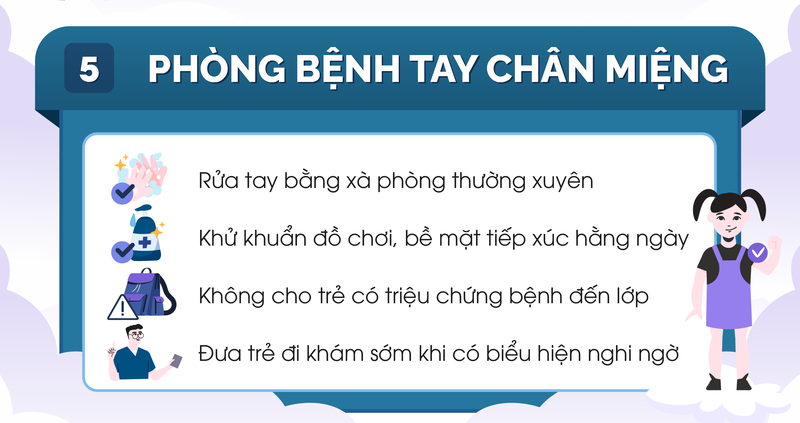Infographic phòng bệnh tay chân miệng ở trẻ em