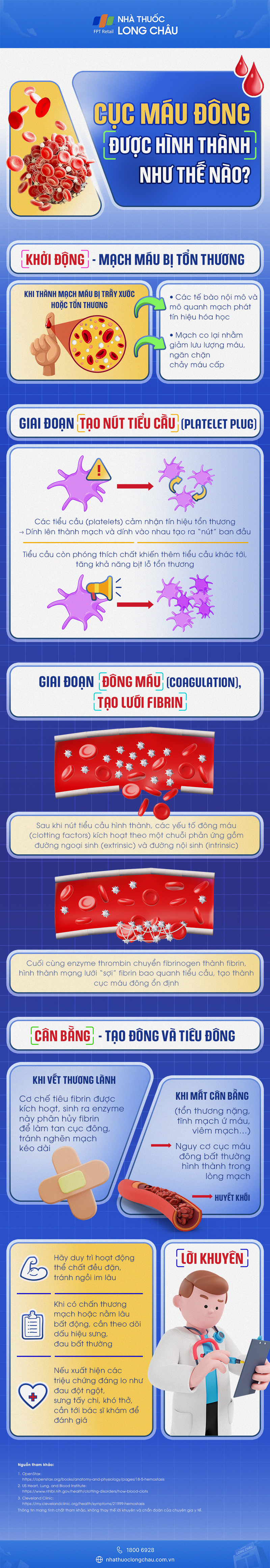[Infographic] Cục máu đông được hình thành như thế nào?