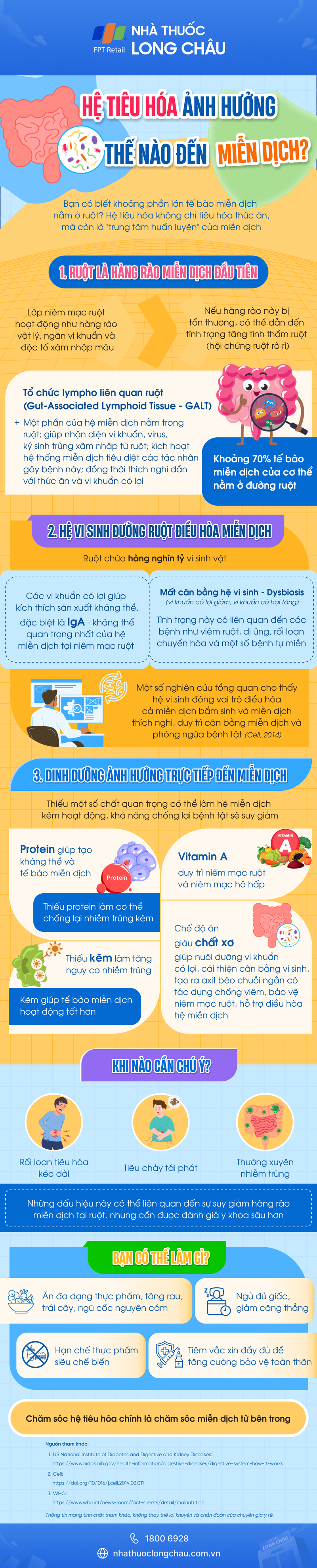 [Infographic] Hệ tiêu hóa ảnh hưởng thế nào đến miễn dịch?
