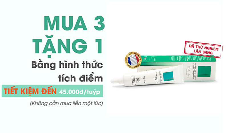 Chương trình ưu đãi kem bôi Sodermix