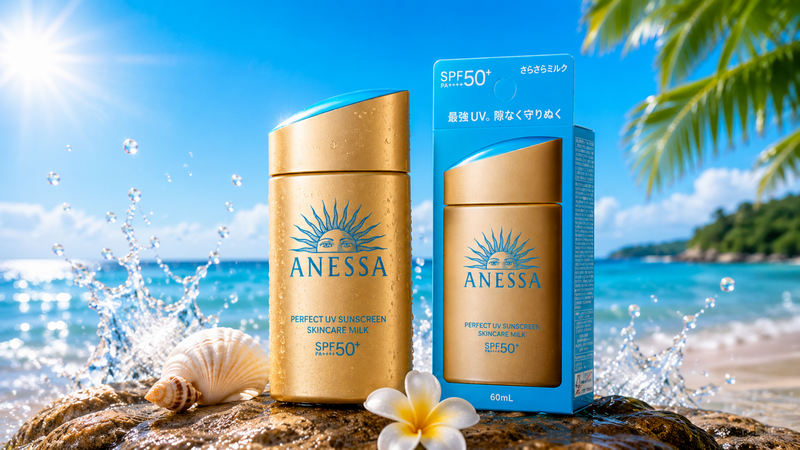 Anessa Perfect UV Sunscreen Skincare Milk NA phù hợp khi đi biển và vận động nhiều
