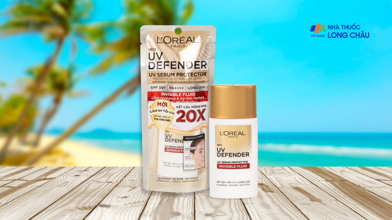 Kem chống nắng L’Oréal UV Defender UV Serum Protector Invisible Fluid SPF 50+ PA++++