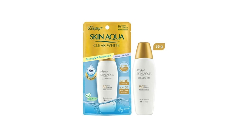 Sunplay Skin Aqua Clear White không cồn, không paraben, không dầu khoáng