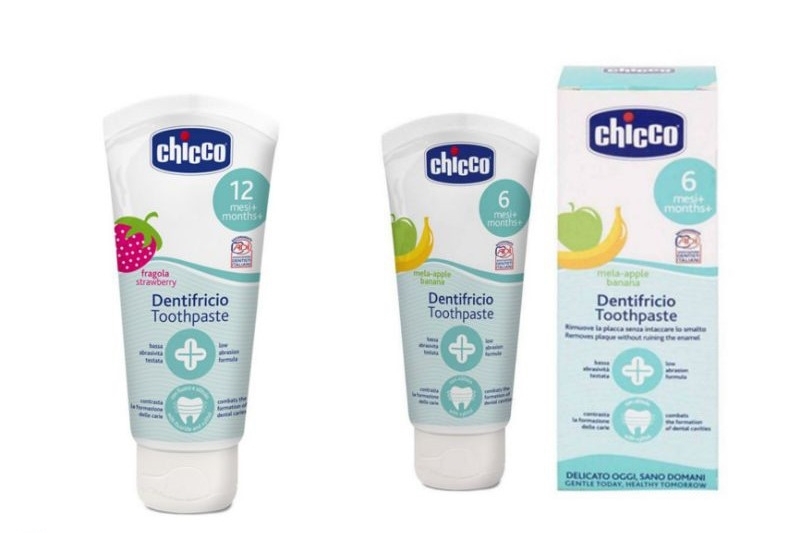 Kem đánh răng không chứa flour cho bé: Chicco