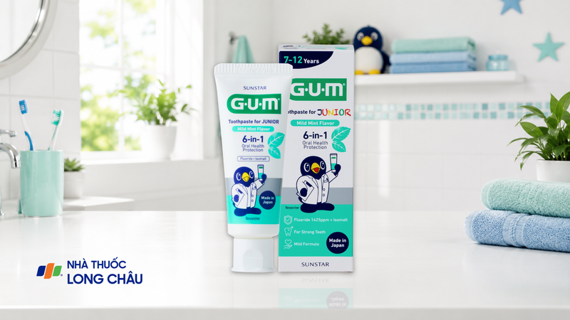 Kem đánh răng SUNSTAR GUM hương bạc hà dịu nhẹ