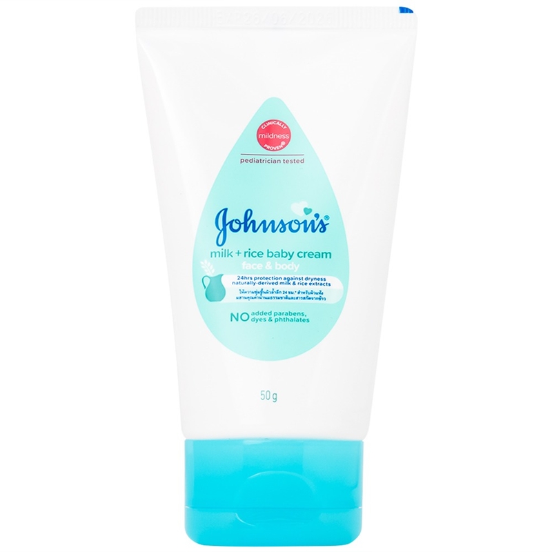 Kem dưỡng ẩm cho bé Johnson's milk and rice baby cream (50g) 1