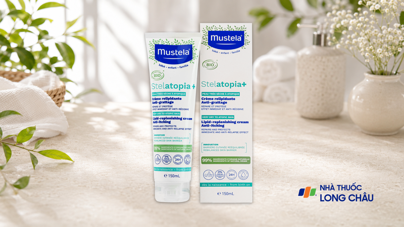 Kem dưỡng da Mustela Stelatopia+ Lipid-Replenishing Cream Anti-Itching