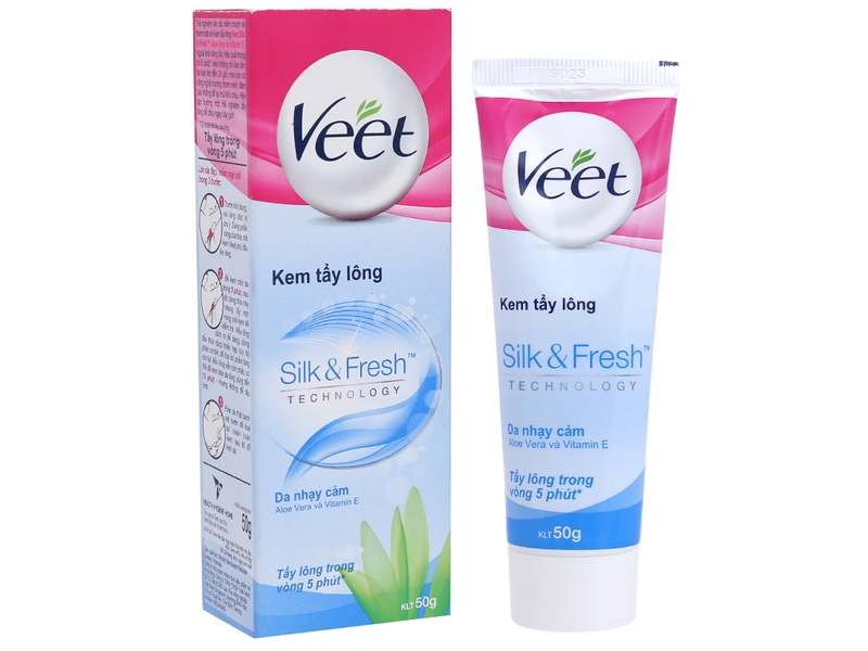 Kem Tẩy Lông Veet Silk Fresh Cho Da Nhạy Cảm 50g
