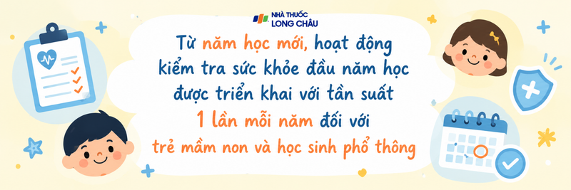 Theo hướng dẫn từ Bộ Y tế, trẻ có thể được khám sức khỏe 1 lần mỗi năm vào đầu năm học