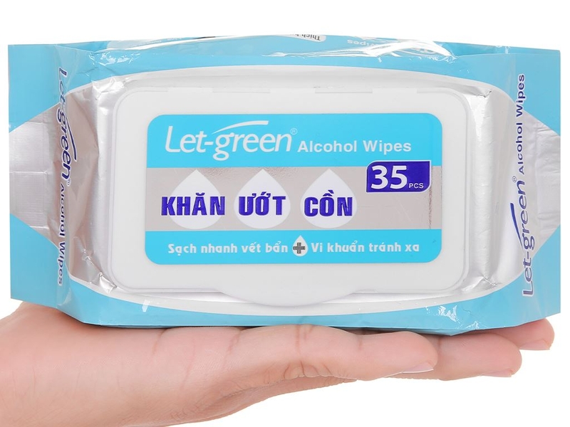 Khăn ướt cồn Let-Green gói 35 miếng