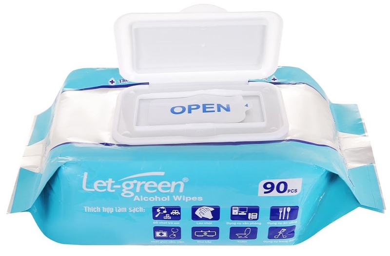 Khăn Ướt Cồn Let-Green 90 Miếng