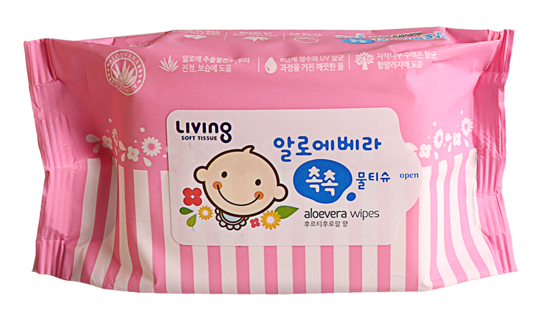 Khăn ướt em bé Living Chok Chok Aloe Vera 30 tờ