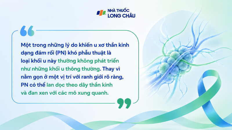 U xơ thần kinh dạng đám rối thường khó để phẫu thuật