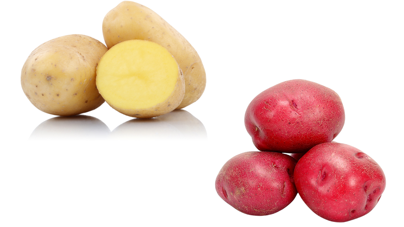 Khoai tây đỏ và khoai tây thường đều mang lại giá trị dinh dưỡng cao