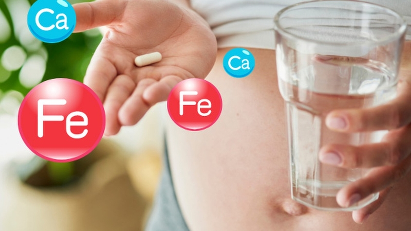 không uống sắt và canxi khi mang thai 3
