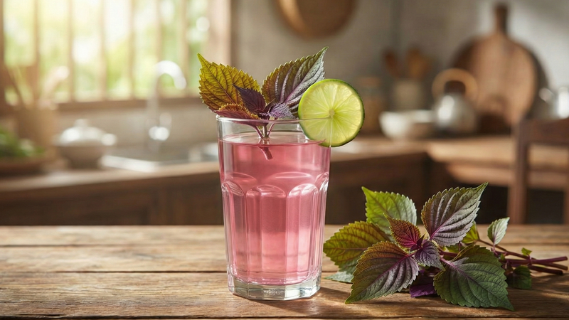 Uống nước lá tía tô vừa phải giúp làm ấm cơ thể