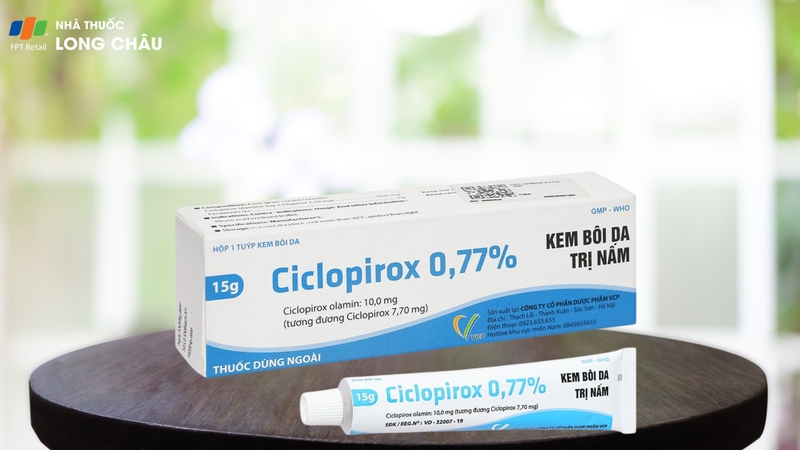 Ciclopirox 0,77% là thuốc bôi ngoài da dùng để điều trị các bệnh nấm da