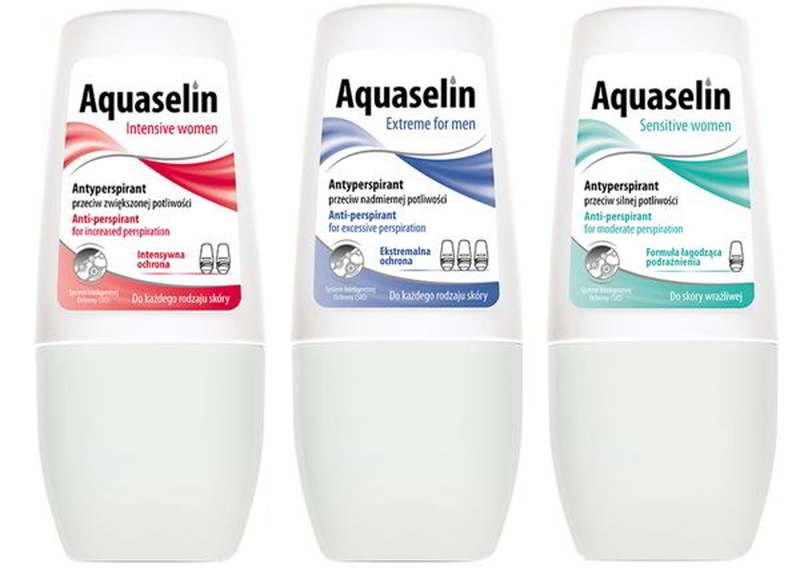 Lăn khử mùi Aquaselin có 3 dòng sản phẩm giúp giữ cho vùng nách luôn được khô thoáng, giảm mùi hôi hiệu quả