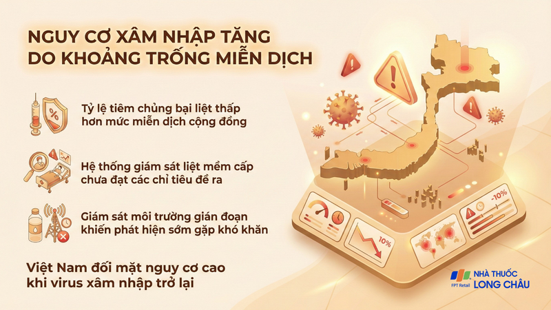 Nguy cơ dịch bại liệt xâm nhập vào Việt Nam khá cao