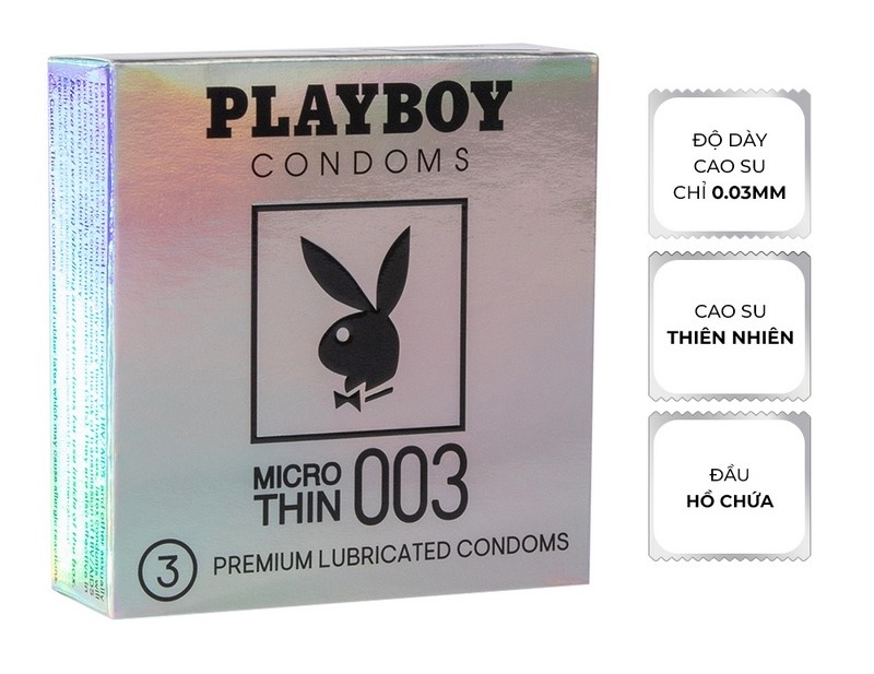 Bao cao su siêu mỏng Playboy Micro Thin 003