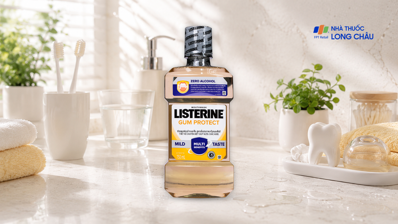 Nước súc miệng Listerine Gum Protect Zero Alcohol