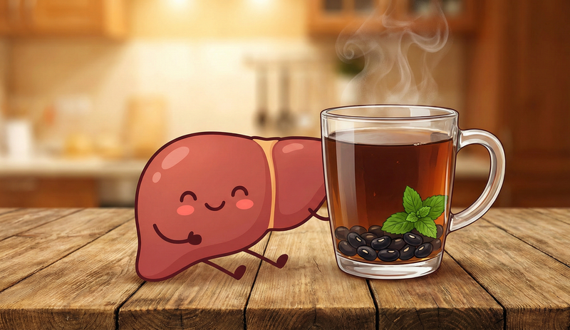 Uống nước đậu đen trước khi ngủ giúp thanh lọc gan