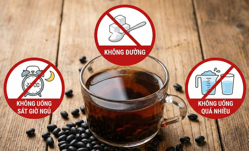 Tuân thủ nguyên tắc 3 “không” khi uống nước đậu đen trước khi ngủ