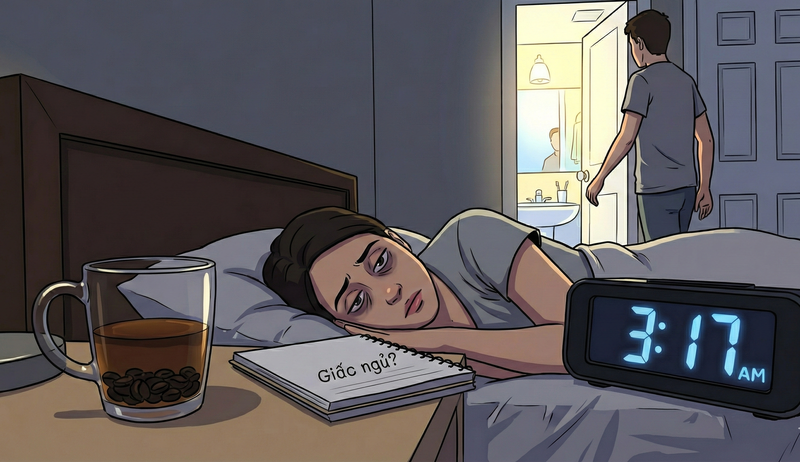 Uống quá nhiều nước đậu đen trước khi đi ngủ có nguy cơ mất ngủ