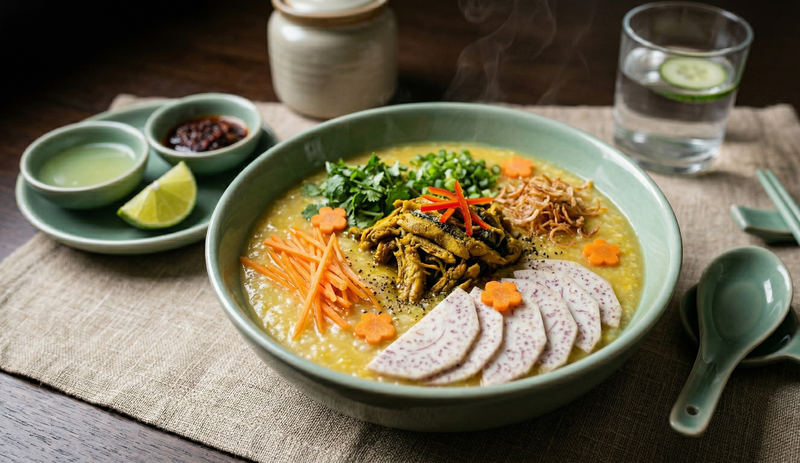 Cháo lươn khoai môn cà rốt cung cấp nguồn năng lượng đa tầng