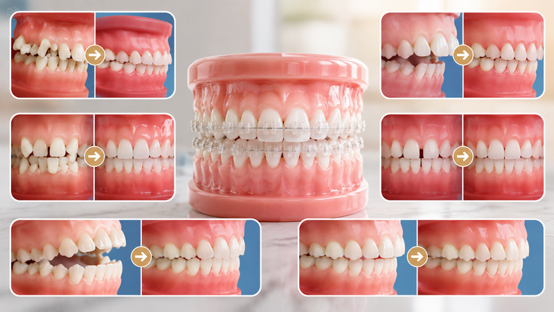 Mắc cài sứ thường có hiệu quả chỉnh nha tốt với nhiều trường hợp