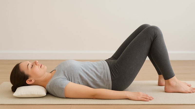 Để hạn chế mất cân đối gương mặt, nên ưu tiên nằm ngửa khi ngủ nhằm giảm áp lực lên hai bên mặt