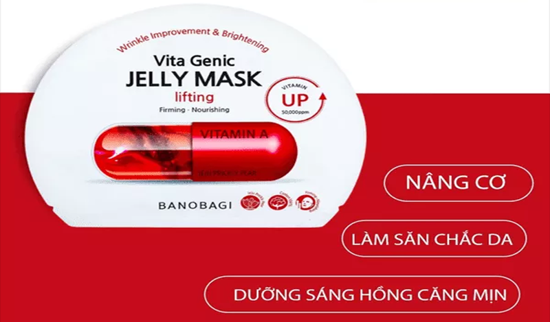 Mặt nạ Banobagi màu đỏ có tác dụng gì? Review mặt nạ Banobagi Vita Genic Jelly Mask Lifting 3