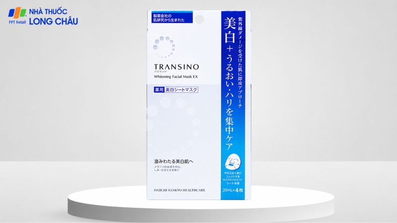 Mặt nạ Transino Whitening Facial Mask EX hỗ trợ cấp ẩm và cải thiện da xỉn màu