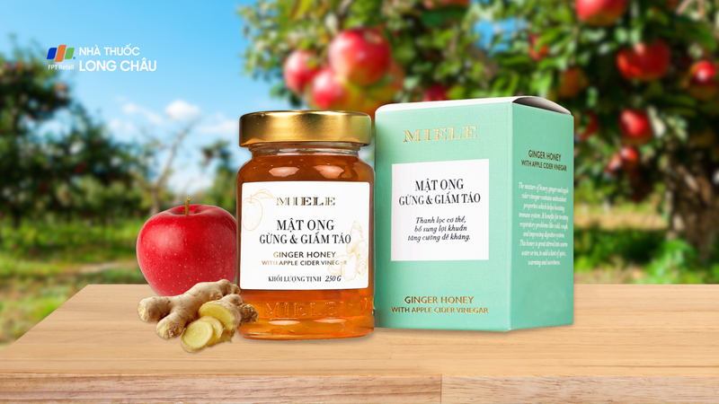 Mật ong gừng và giấm táo Miele chính hãng chất lượng