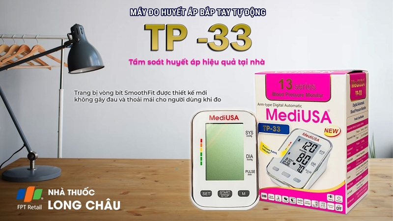 Máy Đo Huyết Áp Bắp Tay Tự Động Mediusa Tp-33 1 Cái