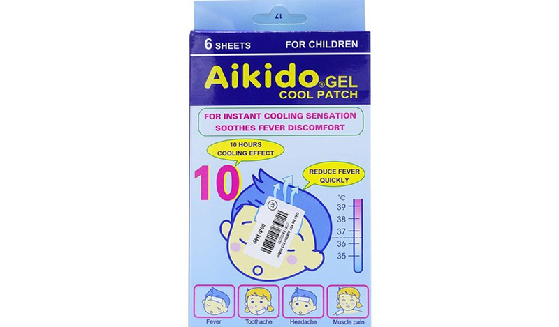 Miếng dán hạ sốt Aikido giúp làm giảm triệu chứng sốt nhanh chóng, làm giảm nhiệt độ tức thì khi nóng sốt, say nắng, đau răng hay đau cơ