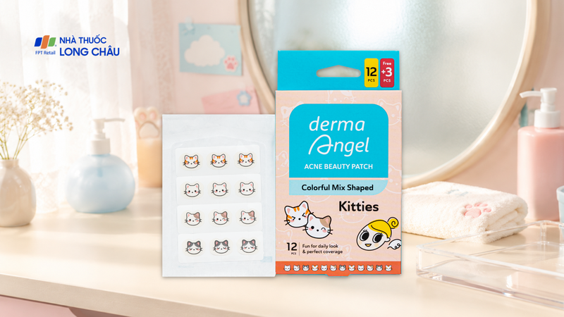 Miếng dán mụn DermaAngel Acne Beauty Patch Kitties