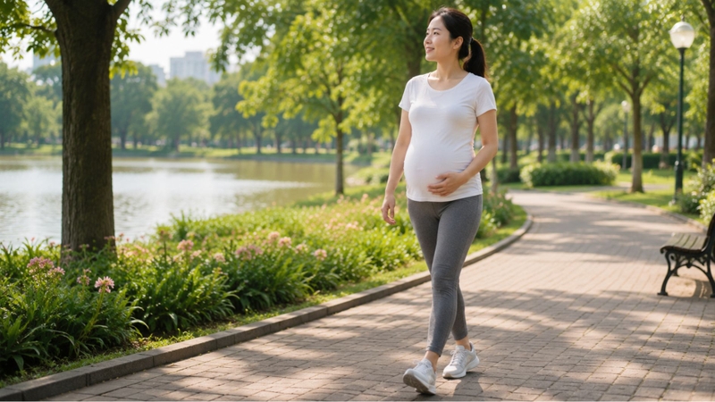 Đi bộ là môn thể thao tốt cho bà bầu
