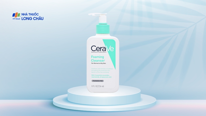 Sữa rửa mặt CeraVe Foaming Cleanser dành cho da dầu