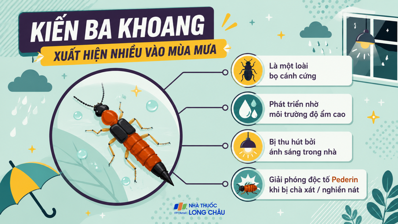 Kiến ba khoang là một loài bọ cánh cứng xuất hiện nhiều vào mùa mưa