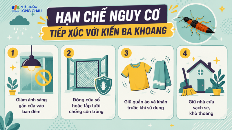 Một số biện pháp hạn chế nguy cơ tiếp xúc với kiến ba khoang