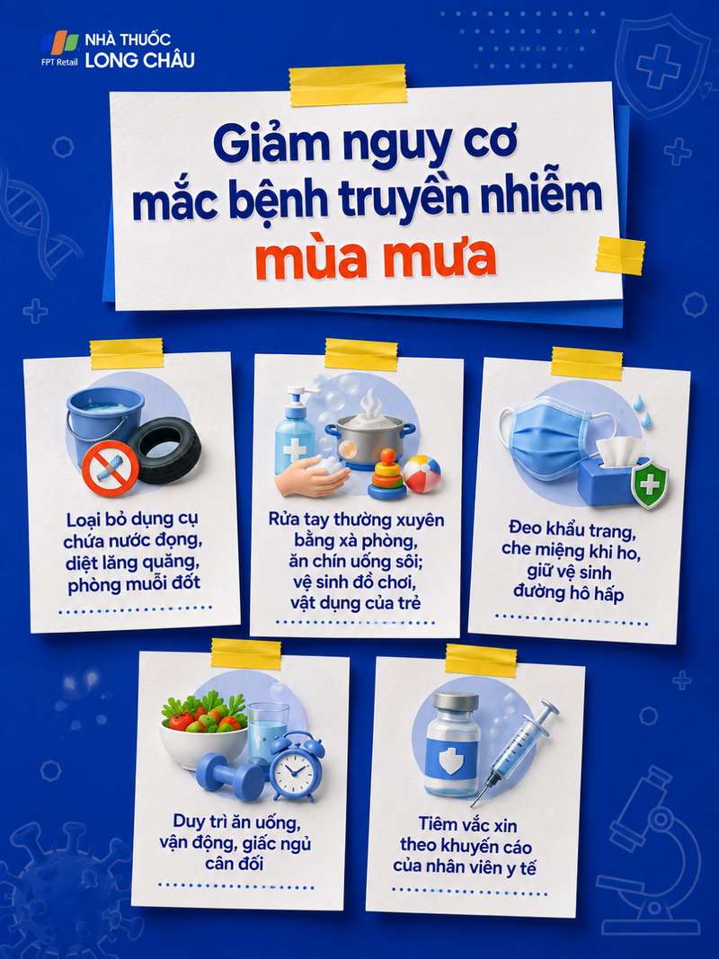 Một số biện pháp phòng ngừa các bệnh truyền nhiễm mùa mưa