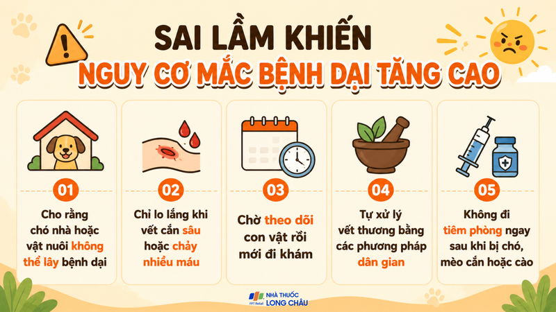 Nhiều sai lầm khiến nguy cơ mắc bệnh dại tăng cao