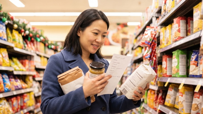 Hãy đọc nhãn sản phẩm và ưu tiên những loại có hàm lượng muối và đường thấp