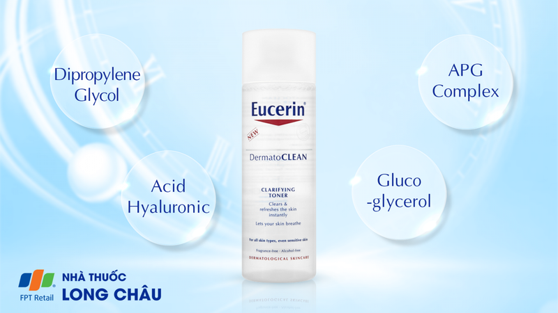 Nước cân bằng làm sạch Eucerin DermatoClean Clarifying Toner